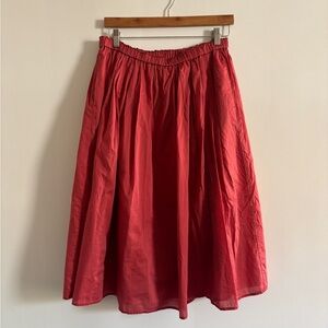 Uniqlo Red Midi Skirt